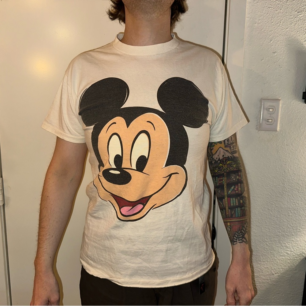 Disney Mickey Mouse Short Sleeve T Shirt - Big Face